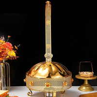 Luxuriöses 8L Gold Edelstahl Chafing Dish Buffet-Set mit Hängedeckel Buffet-Speisenwärmer für Hotel Restaurant Buffet