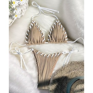 2024 New European and American Style Fresh and <b>Sweet</b> <b>Personalized</b> Two-Piece Swimsuit Bikini Cross-border Trade - Product Image 5