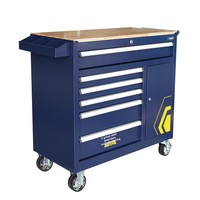 Chariot à outils industriel de précision en acier laminé à froid, armoire à outils multi-tiroirs, porte latérale, chariot de rangement mobile pour atelier et garage