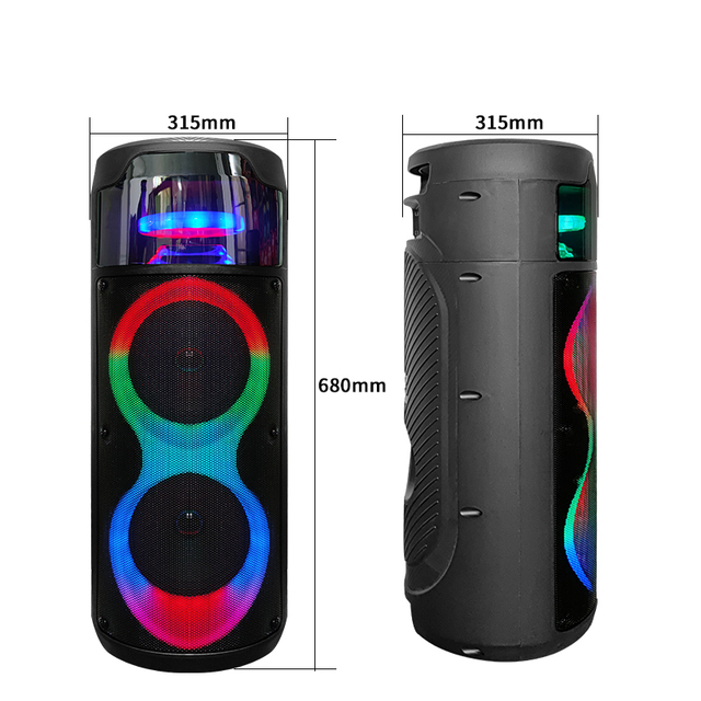 ZQS8222 Deso High Power Bass Sound System Speaker Box Party Speaker Karaoke Outdoor Wireless Big Size Speaker for Dj