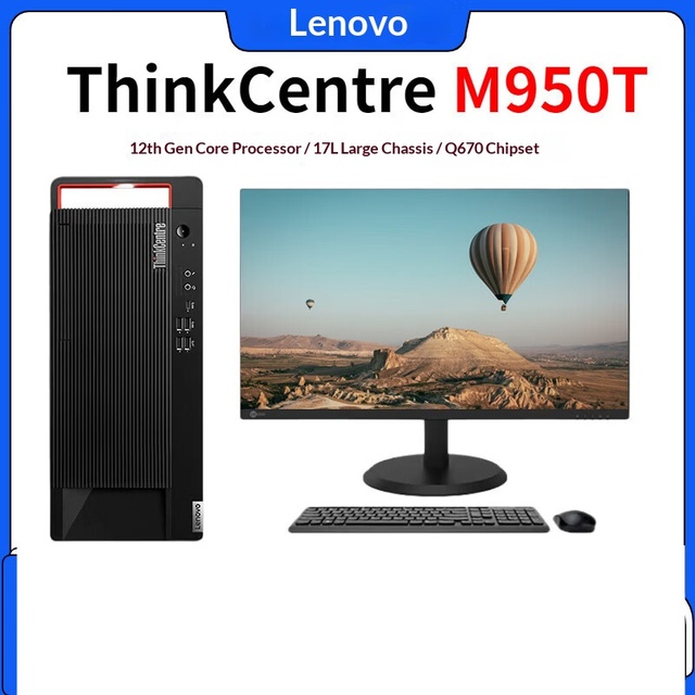 Lenovo ThinkCentre M950T Business Desktop PC with 23.8 Inch Monitor 12th Gen Intel Core I9 12900 32GB RAM 2TB Plus 512GB SSD