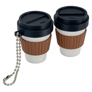 Porte-clés créatif en PLA imprimé en 3D en forme de tasse à café, pendentif pour sac, anti-stress - Product Image 2