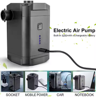 Pompe à air électrique portable sans fil haute capacité 5200 mAh pour camping extérieur, accessoires de camping gonflables et dégonflables en plastique
