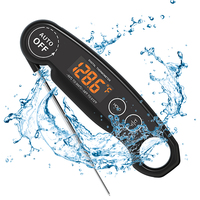 Thermomètre numérique étanche en plastique pour viande, thermocouple, lecture instantanée, affichage LED, précision 0,9, rechargeable Type C