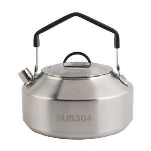 Bouilloire à thé de camping - Cafetière de camping rapide, réchaud à gaz léger |   Bouilloire à eau sifflante résistante à la rouille avec poignée pliable - Product Image 1