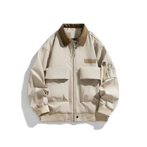 Chaqueta Explosions con logotipo personalizado para hombre, primavera, otoño e invierno, uniforme de béisbol americano para parejas, chaqueta de piloto para hombre. - Product Image 2