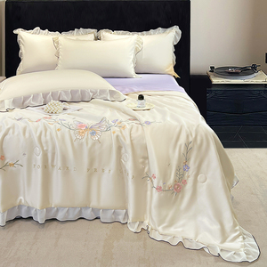 <span class=keywords><strong>2025</strong></span> Làm Mát Chăn Mịn Mùa Hè Quilt Đặt 4Pcs Thân Thiện Với Da Mùa Hè Bộ Đồ Giường Đặt Tấm Ga Giường Đặt Cho Nhà Sử Dụng Bán Buôn Compras - Product Image 5