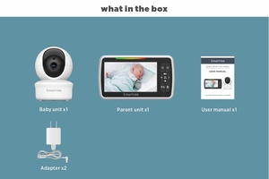 Nhà Máy 5.0 inch màn hình bé với máy ảnh video vú em HD an ninh tầm nhìn ban đêm nhiệt độ ngủ máy ảnh âm thanh bé màn hình - Product Image 5