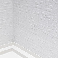 Panneaux muraux pour douche en composite de qualité supérieure, 60"x75", motif carreaux blanc mat, pour baignoire