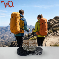 Sangle en polyester tissée à chevrons bicolore personnalisée 25 mm (1 pouce) pour sangle de sac à dos de randonnée avec logo