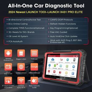 Lanceur de diagnostic automobile bidirectionnel Launch X431 Pro Elite à bon prix avec codage ECU en ligne - Product Image 2