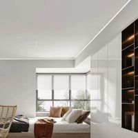 Profil LED d'angle à 90 degrés de 16 mm de largeur pour éclairage de plafond intérieur, profil en aluminium à 45 degrés, canal diffuseur LED