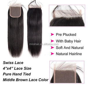 Chiusura in pizzo dritto capelli umani capelli crudi anteriori da donna chiusure frontali e frontali per negozio di bellezza - Product Image 3