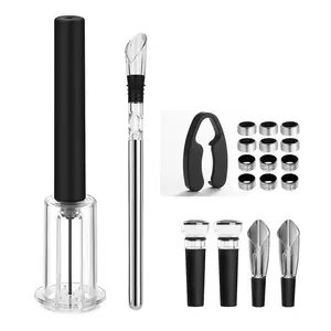 TOALLWIN peralatan bar Aksesori drip cincin wine stopper chiller stik aerator penuang anggur pembuka botol sayap corkscrew pembuka anggur