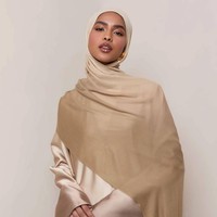 Hijab musulman personnalisé Qiuyan 2025 – Tendance du moment, en satin modal respirant et léger, long châle modeste spécial Ramadan