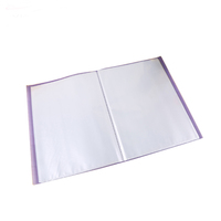 Logo personnalisé en plastique A4 20 poches, protection de feuille de liquidation d'affichage PP transparent dossier de documents