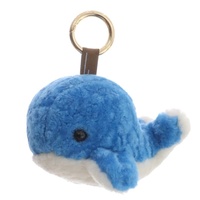 [Little Dolphin] Pendentif en vraie fourrure de baleine en laine, décoration de sac, accessoire de porte-clés créatif personnalisé