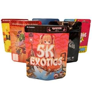 Tùy Chỉnh <span class=keywords><strong>In</strong></span> Nắp Kéo Nhựa Thực Phẩm Con Dấu Bao Bì Ziplock Lá Pouch 3.5G 7G 14G Dây Kéo Mùi Bằng Chứng Cookie Mylar Túi Với Logo - Product Image 3