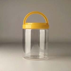 Pot de stockage en plastique PET transparent sans BPA de 300 ml/500 ml/1000 ml à large ouverture avec bouchon à vis en aluminium pour crème de soin de la peau et cosmétiques - Product Image 3