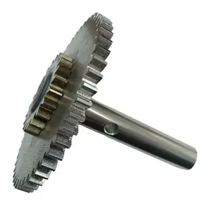 Transmission Parts Factory High Precise Custom Made 1045 Steel Double Shaft Gear