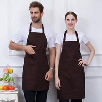 Tablier sans manches en polyester, style halter, imperméable et anti-salissures, avec logo personnalisé, design moderne et minimaliste, pour uniformes de restaurant
