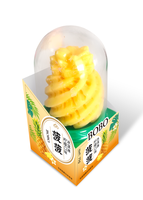 Vente en gros de glaces halal personnalisées OEM/ODM, mangue, chocolat croustillant, collations exotiques, boîte, emballage de stockage frigorifique