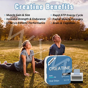 อาหารเสริมพลังงาน Creatine monohydrate สำหรับละลายในปากกำหนดได้เองแถบปากฟื้นตัวการเติบโตของกล้ามเนื้อ - Product Image 2