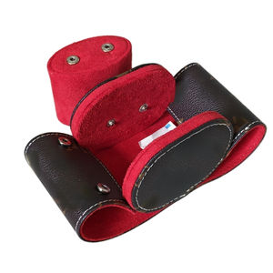 Boîte de rangement ovale pour montre, en PU marron, avec doublure en daim, emballage Loui Vuiton avec fermeture à bouton - Product Image 5
