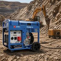 Groupe électrogène diesel Yuchai YC9GF-3 9 kW triphasé double tension 400 V refroidi par air à châssis ouvert portable avec ATS pour usage industriel