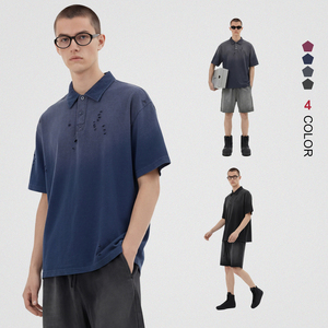 <span class=keywords><strong>Polo</strong></span> di Alta Qualità in Cotone Pesante, Effetto Lavato e Vissuto, Logo Personalizzato, <span class=keywords><strong>Oversize</strong></span>, 100% Cotone, Magliette <span class=keywords><strong>Polo</strong></span> da Uomo - Product Image 1