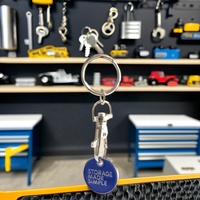 Benutzer definierte Logo Anhänger Schlüssel ring Porte Cle Token Münze Blank Schlüssel ring Trolley Coin Locker Key Chains Geschenk Metall Schlüssel bund
