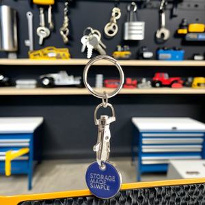 Logo personnalisé pendentif porte-clés Porte <span class=keywords><strong>Cle</strong></span> jeton pièce vierge porte-clés chariot casier à pièces porte-clés cadeau porte-clés en métal - Product Image 6