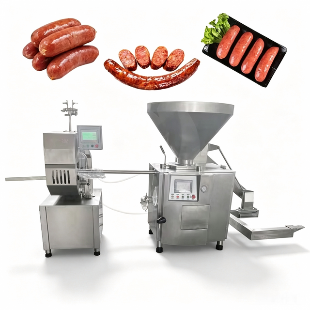 Automatic Commercial Vacuum Sausage Stuffer Linker Tying Machine Meat Quantitative Filling