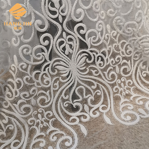 Tela de tul bordada con cuentas 3D, para vestido de boda, velos nupciales, encaje de tul bordado - Product Image 5