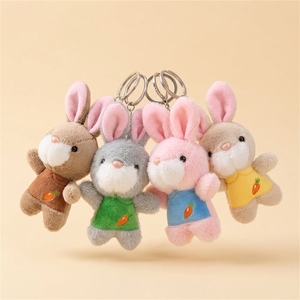 Llavero <span class=keywords><strong>de</strong></span> peluche <span class=keywords><strong>de</strong></span> conejo adorable al por mayor con pajarita <span class=keywords><strong>de</strong></span> zanahoria, conejito <span class=keywords><strong>de</strong></span> peluche suave, colgante para bolso, mochila, llavero, mini <span class=keywords><strong>juguete</strong></span> <span class=keywords><strong>de</strong></span> regalo - Product Image 2