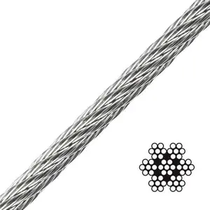 Cuerda de alambre de acero inoxidable 304 de alta calidad, Cable de cuerda de alambre fino suave recubierto de Pvc transparente/cuerda de alambre