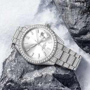 Reloj de Diamantes Moissanite con Correa de Goma, Personalizado, Mecánico, para Hombre, Movimiento Automático Miyota, Pasa la Prueba del Diamante - Product Image 2