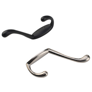 Modern Minimalist Single <b>Hook</b> Coat <b>Hook</b> Black And Silver Cast Iron <b>Wall</b> Mounted For Clothes Hats Entryway Door Use - Product Image 5