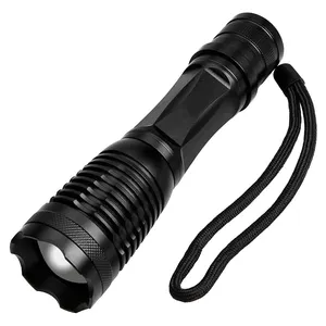Torcia UV USB ricaricabile Mini torcia a luce viola luce esterna ad alta potenza impermeabile Zoomable LED T6 torcia tattica