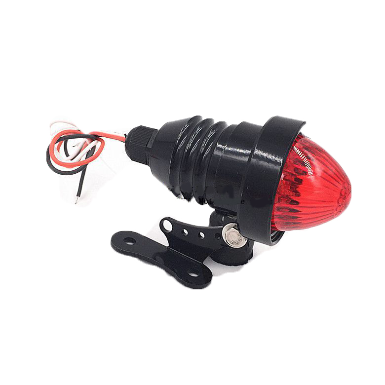 Mini Rücklicht Texas Schwarz / Rot Für Motorrad Harley Chopper Bobber