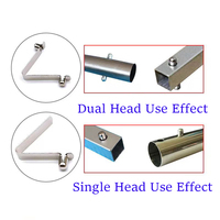 Poteau de tente en acier inoxydable personnalisé, verrouillage en forme de V, plat et rond, Double bouton poussoir, Clip à ressort