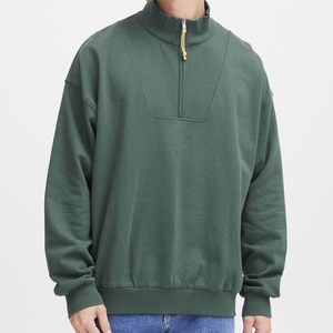 Sudadera de Hombre con Cuello Alto y Cierre de Cremallera, Ligera, de Felpa Francesa, con Logotipo Personalizado, Estampada, para Verano/Otoño, Cómoda - Product Image 1