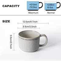 Mug à café en céramique nordique moderne, couleur personnalisée, jetable, compatible lave-vaisselle et micro-ondes, pour les fêtes, la maison et le bureau