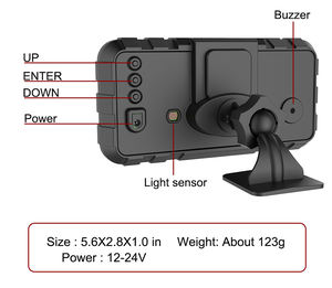 Kingneed C3012 - Pantalla de Visualización Frontal Universal para Automóvil, GPS, Velocímetro <span class=keywords><strong>Pulsar</strong></span>, Brújula, <span class=keywords><strong>Reloj</strong></span> para Automóvil y Camión - Product Image 4