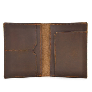 Portefeuille vintage en cuir Crazy Horse, porte-<span class=keywords><strong>passeport</strong></span> en cuir véritable, étui multifonctionnel pour documents de voyage et cartes, porte-<span class=keywords><strong>passeport</strong></span> d'embarquement - Product Image 2