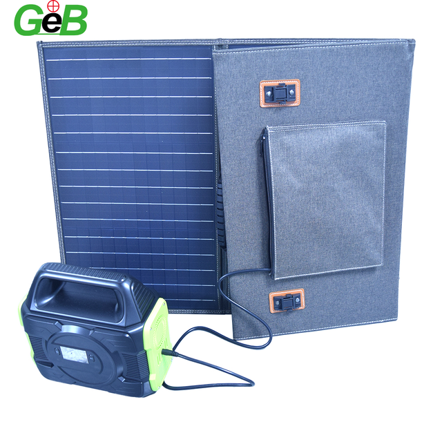 4 Pieces of 25W 18V Solar Panels Outdoor Camping Mobile Portable Bag Photovoltaic Foldable Solar Panel Camping