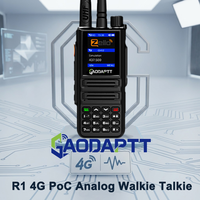 Radio bidirectionnelle portable GaodaPTT 4G avec clavier complet, double mode analogique UHF VHF 4G LTE, système Android, interphone Zello