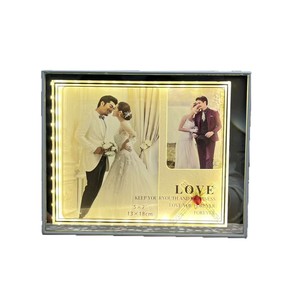 Cadre photo LED lumineux décoratif en plastique, lampe de bureau alimentée par USB, pour cadeau de Saint-Valentin et de mariage - Product Image 3