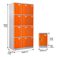Casier de bureau personnalisé en ABS, armoire de rangement pour employés, casier pour salle de pause ou vestiaire de bureau