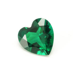 Esmeralda Cultivada en Laboratorio Goldleaf, Gema de Zambia, Corte Corazón, Esmeraldas Cultivadas en Laboratorio, Piedra Suelta para Joyería - Product Image 2